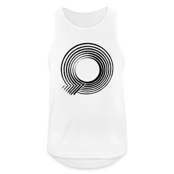 Q - shirt - Männer Tank Top atmungsaktiv - Weiß - Vorne - Nick (188cm)