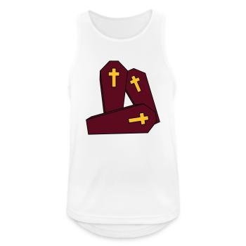 crew viele team 3 freunde sarg beerdigen kreuz gra - Männer Tank Top atmungsaktiv - Weiß - Vorne - Nick (188cm)