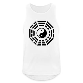 Bagua Feng Shui 01 ★ SpiritSpread - Männer Tank Top atmungsaktiv - Weiß - Vorne - Nick (188cm)