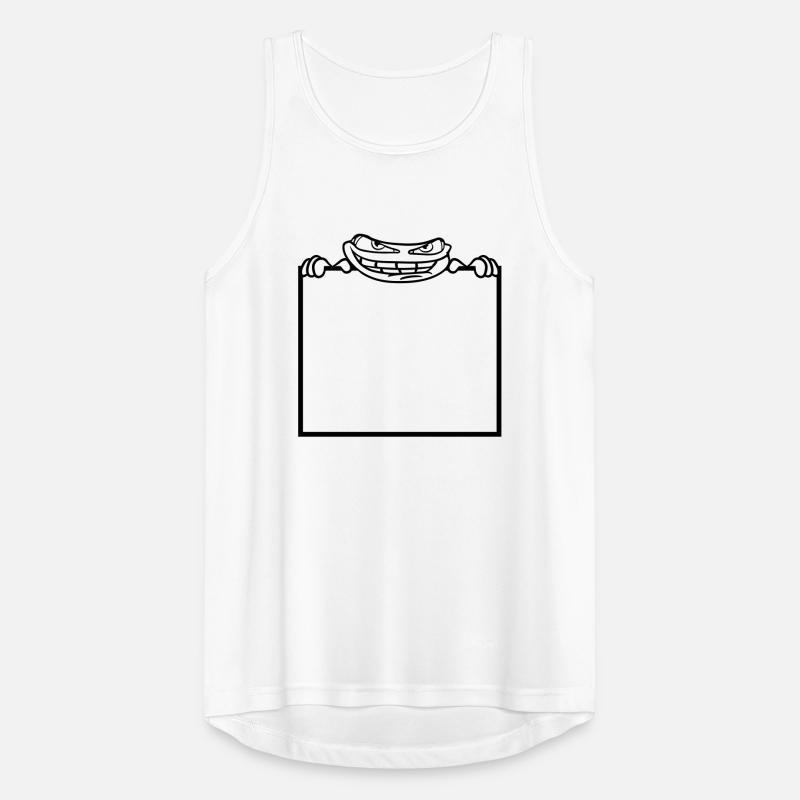 frog shield hide frame text write mau Men's Breathable Tank Top