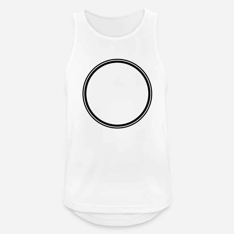 Button - Männer Tank Top atmungsaktiv - Weiß