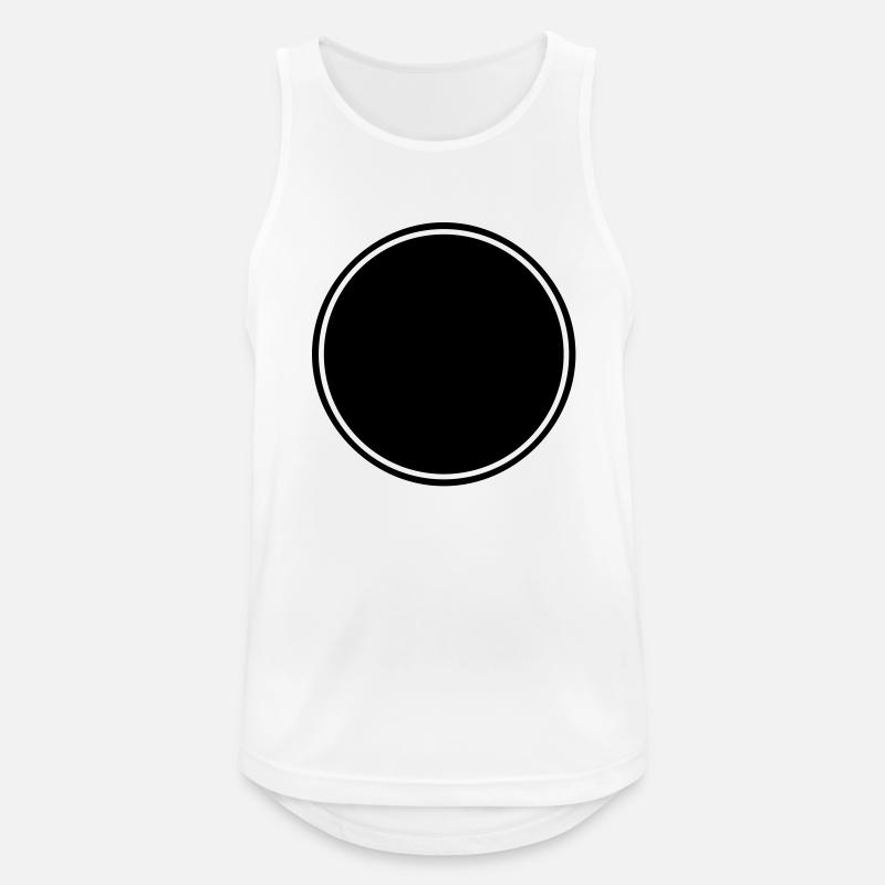 Button with frame - Men's Breathable Tank Top - white