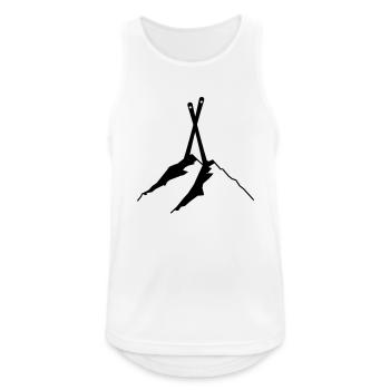 SKI,APRES SKI,SNOW,MOUNTAINS,FREESKI,TELEMARK,snow - Men's Breathable Tank Top - white - Front - Nick (188cm)