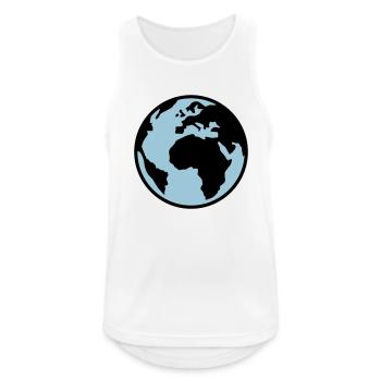 Earth - World - Globe - 2C - Men's Breathable Tank Top - white - Front - Nick (188cm)