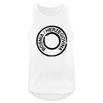 Bosnia and Herzegovina - Bosnien und Herzegowina - Männer Tank Top atmungsaktiv - Weiß - Vorne - Nick (188cm)