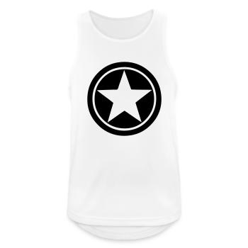star - Männer Tank Top atmungsaktiv - Weiß - Vorne - Nick (188cm)