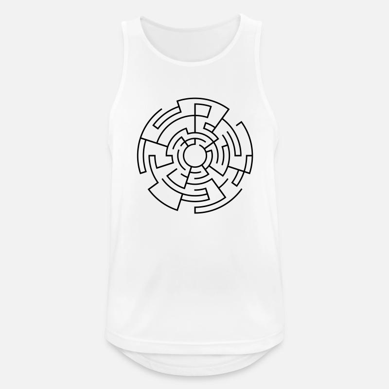 labyrinth - Männer Tank Top atmungsaktiv - Weiß