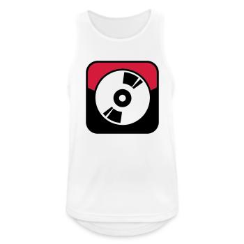 Schallplatte - Symbol - Männer Tank Top atmungsaktiv - Weiß - Vorne - Nick (188cm)