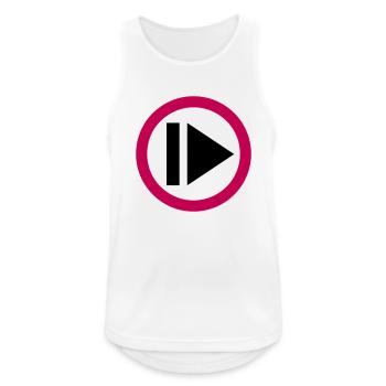 Play button - Men's Breathable Tank Top - white - Front - Nick (188cm)