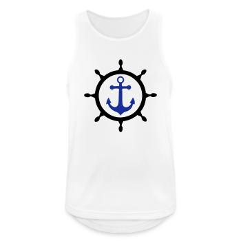 ancre marine 3 - Männer Tank Top atmungsaktiv - Weiß - Vorne - Nick (188cm)