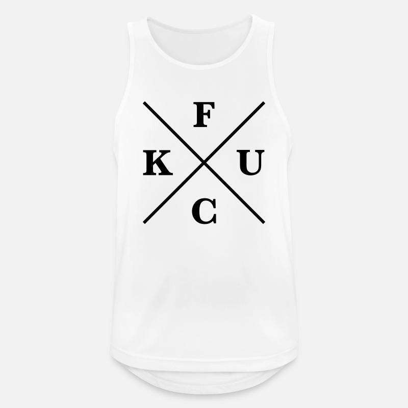 f u c k - Männer Tank Top atmungsaktiv - Weiß