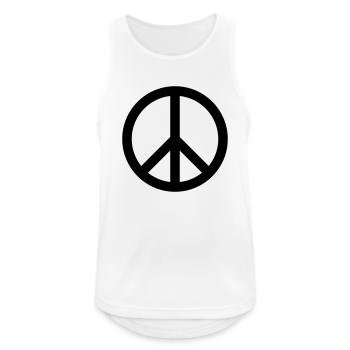 Peace - Männer Tank Top atmungsaktiv - Weiß - Vorne - Nick (188cm)