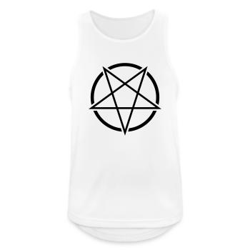 Schwarzmetall Pentagramm - Men's Breathable Tank Top - white - Front - Nick (188cm)