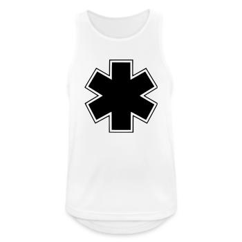 ambulancier logo - Débardeur respirant Homme - blanc - Devant - Nick (188cm)