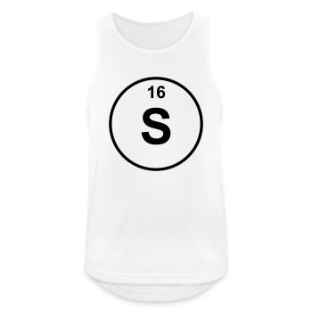 Element 16 - s (sulfur) - Minimal - Débardeur respirant Homme - blanc - Devant - Nick (188cm)