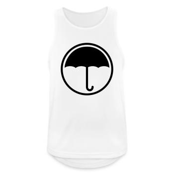 Umbrella Logo - Männer Tank Top atmungsaktiv - Weiß - Vorne - Nick (188cm)