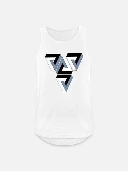 Penrose Triangle - Débardeur respirant Homme - blanc