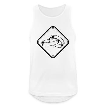 achtung gefahr vorsicht hinweis schild warnung 2 v - Männer Tank Top atmungsaktiv - Weiß - Vorne - Nick (188cm)