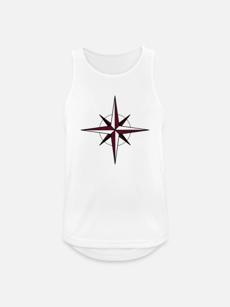 Nordstern - Männer Tank Top atmungsaktiv - Weiß