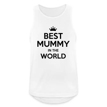 best mummy in the world - Männer Tank Top atmungsaktiv - Weiß - Vorne - Nick (188cm)