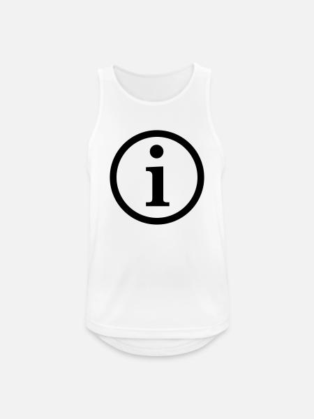 Information, Symbol - Männer Tank Top atmungsaktiv - Weiß