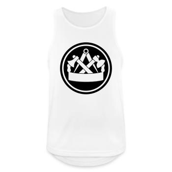 Zimmermann Zunftzeichen negativ - Männer Tank Top atmungsaktiv - Weiß - Vorne - Nick (188cm)