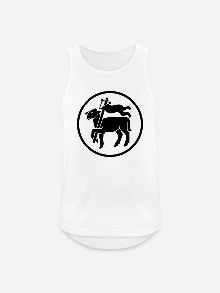 Zunftzeichen Metzger, Fleischer, Schlachter pos. - Männer Tank Top atmungsaktiv - Weiß