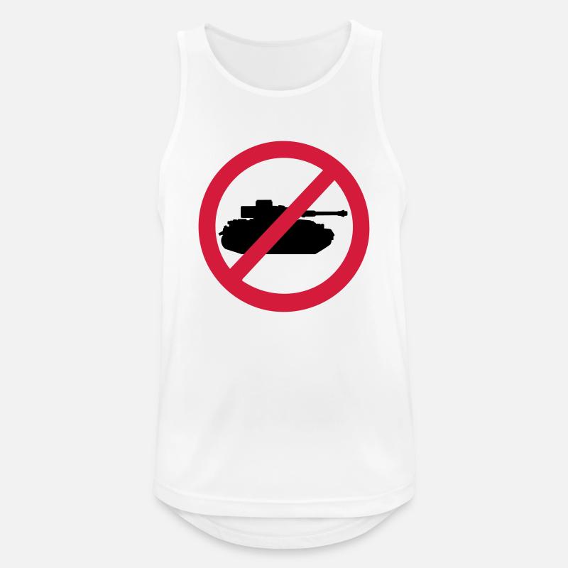 Panzer - Männer Tank Top atmungsaktiv - Weiß