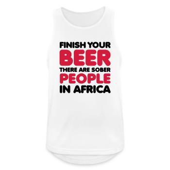 Beer - Männer Tank Top atmungsaktiv - Weiß - Vorne - Nick (188cm)