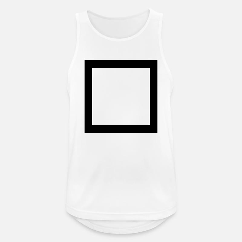 Quadrat - Männer Tank Top atmungsaktiv - Weiß