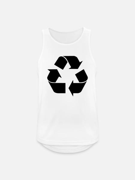 Recycling - Männer Tank Top atmungsaktiv - Weiß