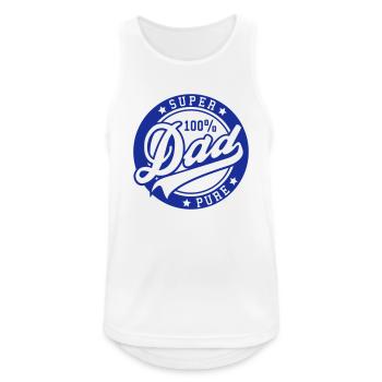 100 percent PURE SUPER DAD - Men's Breathable Tank Top - white - Front - Nick (188cm)