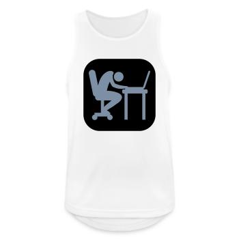 Ordinateur portable épuisé sommeil logo - Débardeur respirant Homme - blanc - Devant - Nick (188cm)