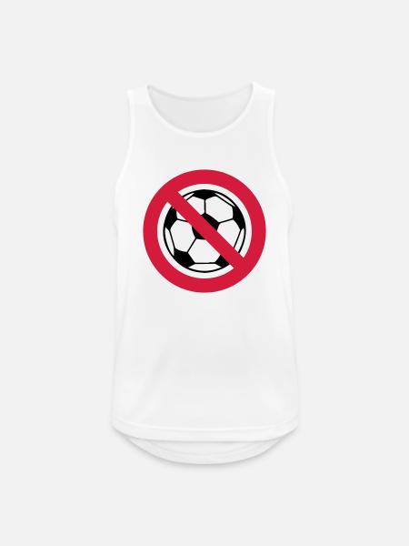 Anti Fußball - Männer Tank Top atmungsaktiv - Weiß