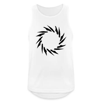 Spiral Rahmen - Männer Tank Top atmungsaktiv - Weiß - Vorne - Nick (188cm)