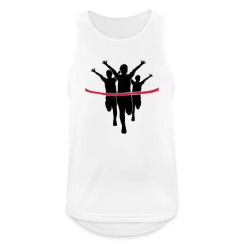 red band sport 3 laeufer run fast marathon - Men's Breathable Tank Top - white - Front - Nick (188cm)
