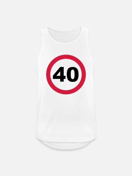 40 Birthday - Men's Breathable Tank Top - white