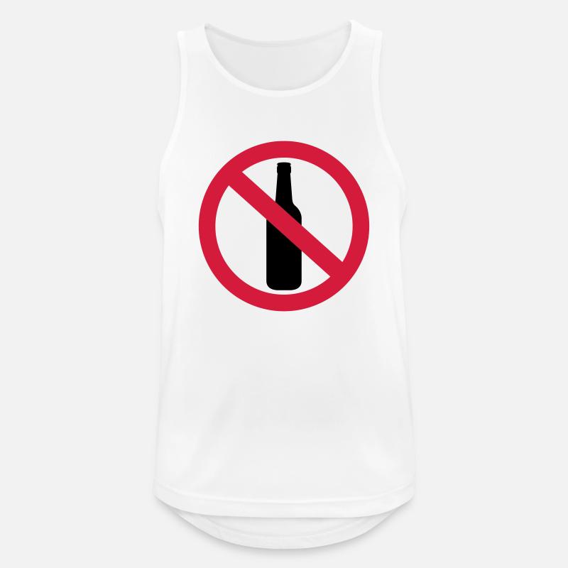 Alkohol - Männer Tank Top atmungsaktiv - Weiß