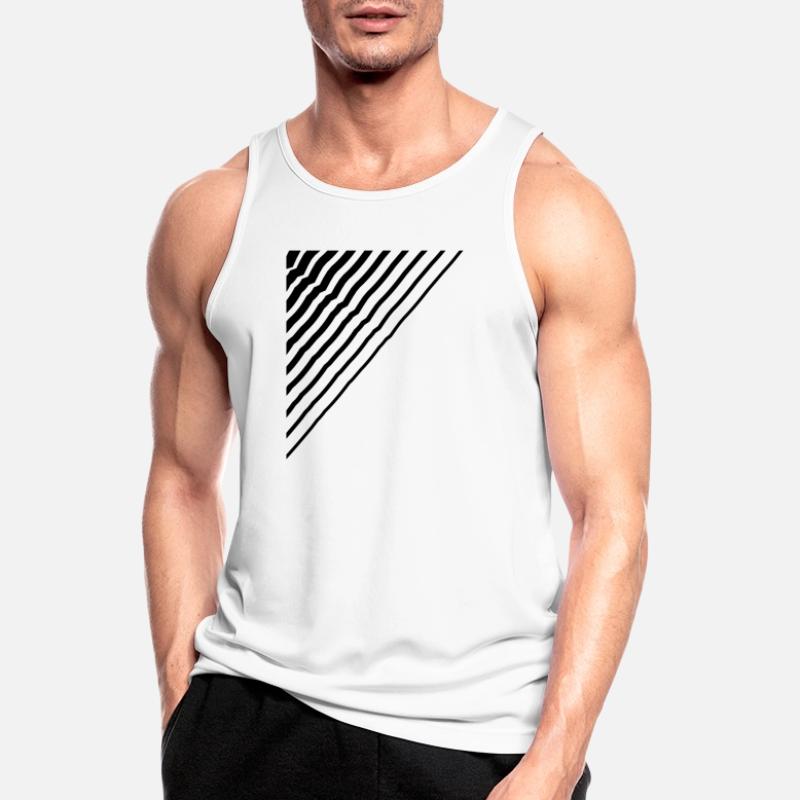 Triangular shape lines Many lines pattern Men's Breathable Tank Top