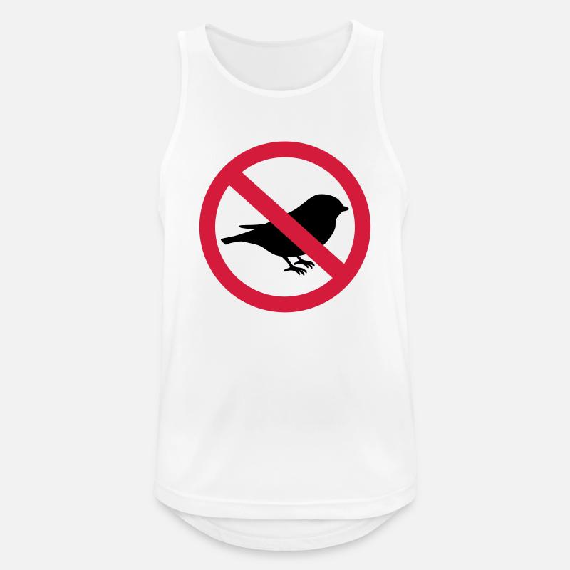 Vogel - Männer Tank Top atmungsaktiv - Weiß