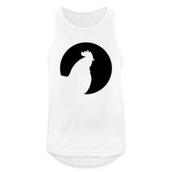 Hahn - Männer Tank Top atmungsaktiv - Weiß - Vorne - Nick (188cm)