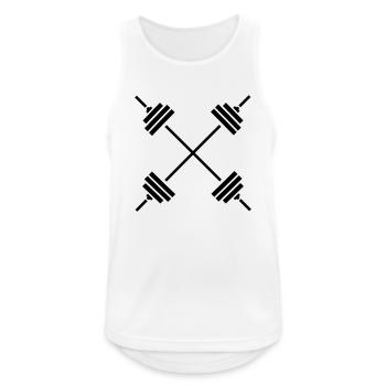 Weights Cross - Men's Breathable Tank Top - white - Front - Nick (188cm)
