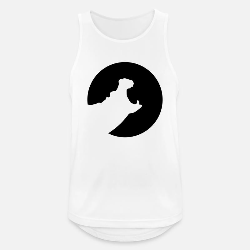 Nilpferd - Männer Tank Top atmungsaktiv - Weiß