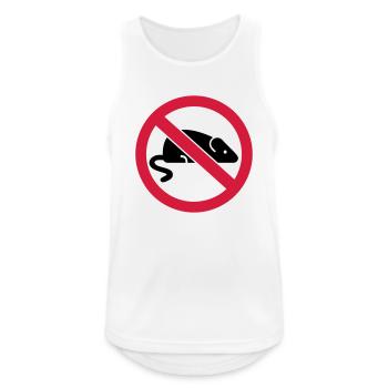 Maus - Männer Tank Top atmungsaktiv - Weiß - Vorne - Nick (188cm)