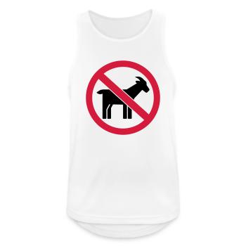 Ziege - Männer Tank Top atmungsaktiv - Weiß - Vorne - Nick (188cm)