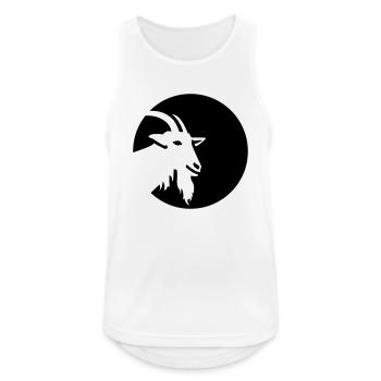Ziege - Männer Tank Top atmungsaktiv - Weiß - Vorne - Nick (188cm)