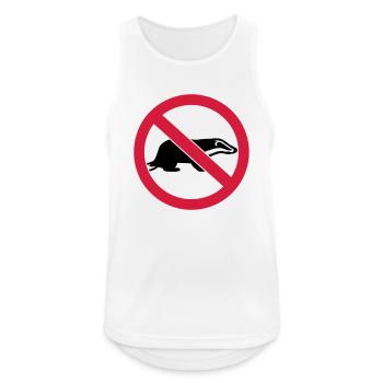Dachs - Männer Tank Top atmungsaktiv - Weiß - Vorne - Nick (188cm)