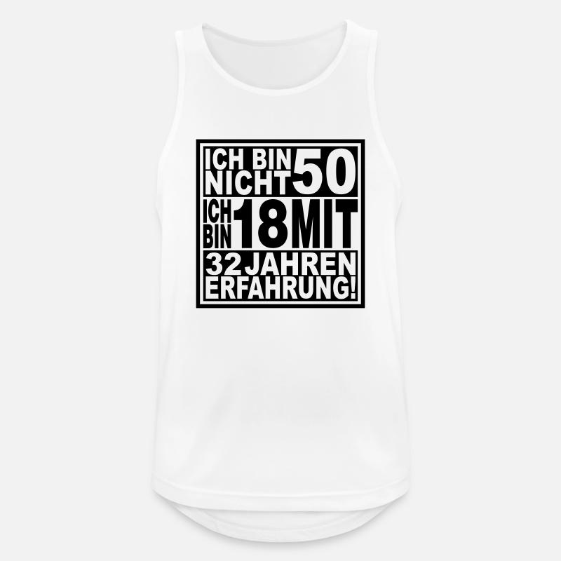 Ich bin nicht 50 ... - Männer Tank Top atmungsaktiv - Weiß