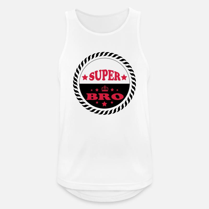 Super bro 111 - Männer Tank Top atmungsaktiv - Weiß