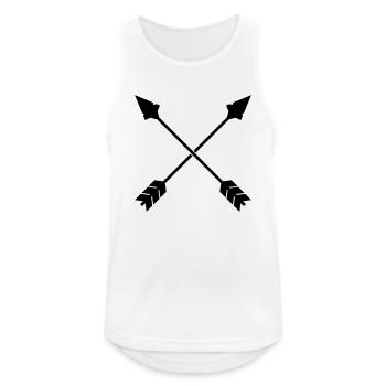 Pfeile - Männer Tank Top atmungsaktiv - Weiß - Vorne - Nick (188cm)